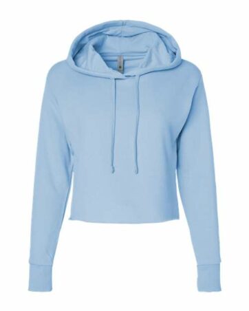 Next Level - Women's Laguna Sueded Raw Edge Crop Hoodie - 9384