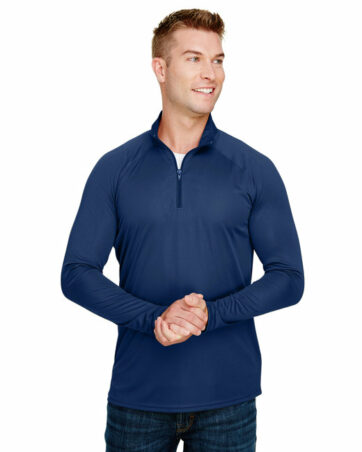 A4 Adult Daily Polyester Quarter-Zip - N4268