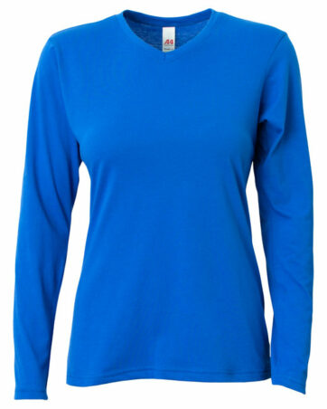 A4 Ladies' Long-Sleeve Softek V-Neck T-Shirt - NW3029