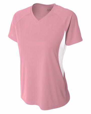 A4 Ladies' Color Block Performance V-Neck T-Shirt - NW3223