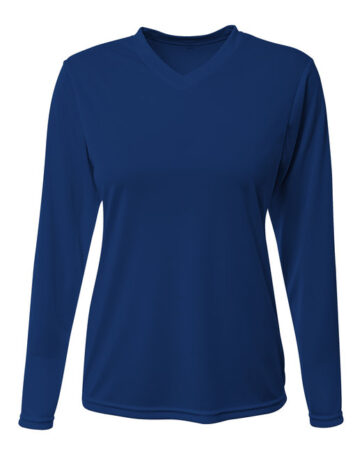 A4 Ladies' Long-Sleeve Sprint V-Neck T-Shirt - NW3425